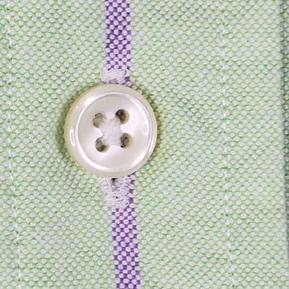 Polo Ralph Lauren Shirt Striped Long Sleeve Button Down Green Mens Size XL 16.5 - Picture 5 of 10